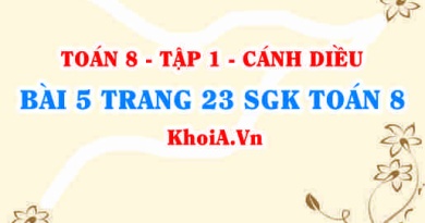 Bài 5 trang 23 SGK Toán 8 tập 1 Cánh Diều
